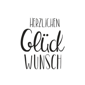 Stempel Herzlichen Glückwunsch, 5x6cm
