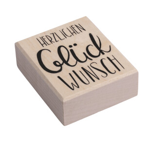 Stempel Herzlichen Gl&uuml;ckwunsch, 5x6cm