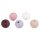 Wattekugeln, 2,2cm &oslash;, farblich sortiert, SB-Btl 25St&uuml;ck, rosa-lila