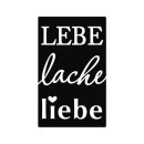 Labels D Lebe,lache,liebe, 40x65mm, SB-Btl 1Stück