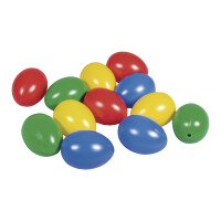 Plastik-Eier, 4,5 cm, 4 Farben sort., Btl. 12 Stück