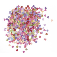 Paillettenstreuteile Herzchen, 4mm ø, SB-Btl 15g, bunt