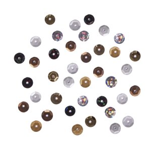 Pailletten-Mix Glam, 6mm &oslash;, 6 Farben &aacute; 7g, SB-Karte 42g