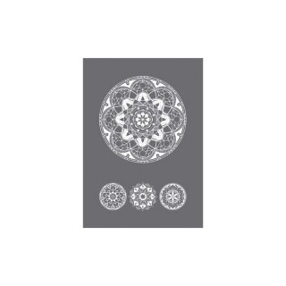 Schablone Art of Mandala A5, 1 Schablone+1 Rakel, SB-Btl