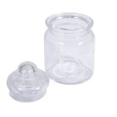 Glas Gef&auml;&szlig; mit Glasdeckel, 8cm &oslash;, 12,5cm, 280ml, &Ouml;ffnung &oslash;5,5cm