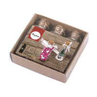 Glas Gefäß mit Kork Deckel, 2,3cm ø, 6,5cm, 20ml, Öffnung 1,2cm, Box 3Stück