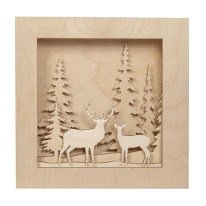 Holzbaus. 3D-Motivr.,Winterland, FSC100%, 20x20x6,6cm, 14-tlg., 1Set