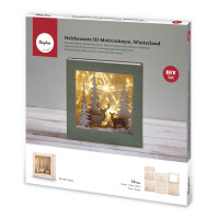 Holzbaus. 3D-Motivr.,Winterland, FSC100%, 20x20x6,6cm, 14-tlg., 1Set