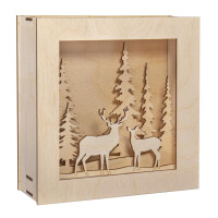 Holzbaus. 3D-Motivr.,Winterland, FSC100%, 20x20x6,6cm, 14-tlg., 1Set