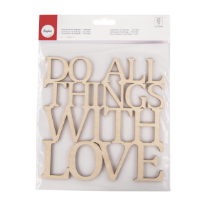 Holzschrift Do all things..., FSC100%, 17,9x18,2cm,...