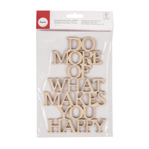 Holzschrift Do more of what..,FSC 100%, 12,8x19,7cm,...