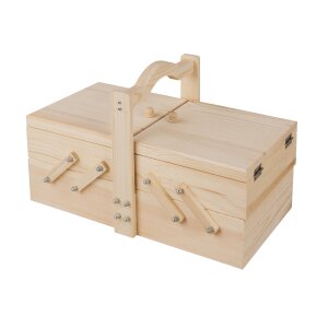 Holz-N&auml;hk&auml;stchen, FSC mixed credit, 34,5x20x21,5cm