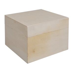 Holz-Box mit Deckel, FSCMixCredit, 12x12x9cm