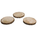 Holzscheibe rund, natur, 10-12cm &oslash;, Bund 3St&uuml;ck