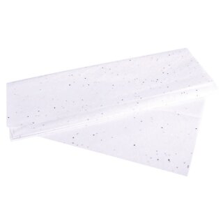 Seidenpapier Glitter, lichtecht, 50x75cm, 17g/m&sup2;, farbfest, SB-Btl 3Bogen, wei&szlig;