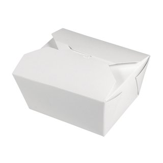 Geschenk-Boxen, 600ml, 12x10,5cm, Lebensmittelecht, Set 4Stück, weiß