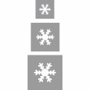 Motivstanzer Set: Schneeflocken, 1,6cm+2,54cm+3,81cm, SB-Blister 3Stück