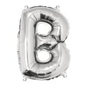 Folienballon Buchstabe B, 40cm, SB-Btl 1St&uuml;ck, silber
