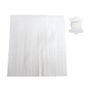 Papier-Quasten-Girlande, 12 Quasten, 20cm, 3m, SB-Btl 1Stück, weiß