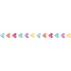 Washi Sticker Herzen, 200 Stück auf Rolle