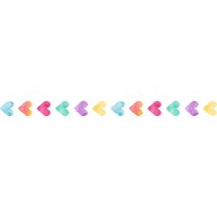 Washi Sticker Herzen, 200 Stück auf Rolle