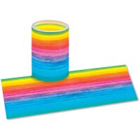 Laternenzuschnitt Transparentpapier Regenbogen Streifen 25 Blatt 20 x 50 cm