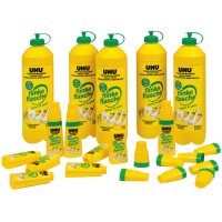 Uhu Kindergarten Paket Flinke Flasche 5 x 860 g inkl. 20 Leerflaschen ohne Lösungsmittel