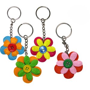 Bastelset Schlüsselanhänger Filzblumen von...