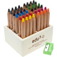 edu³ first Farbstifte Set 48 Stück in 12 Farben sortiert inkl. 1 Anspitzer. Druckfehler im Katalog: Inhalt mehr, daher Preisanpassung