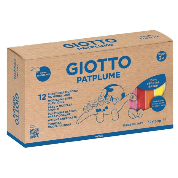 Giotto Patplume Knetmasse 12 x 150 g bunt sortiert