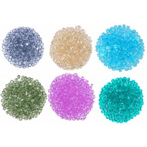 Glitzerarmbändchen zum Selbstgestalten, 6 Stück.