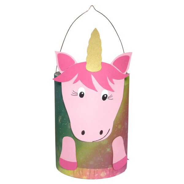 Laternen Bastelset Einhorn von Prell, 5 Stück