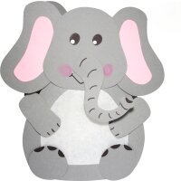 Laternen Bastelset Elefant von Prell, 4 Stück
