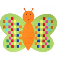 Bastelset Schmetterling zum Flechten vorgestanzt von Prell, 16 Stück