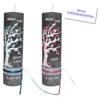 Taufkerze Rustica/grau von Prell
