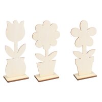 Blumen aus Holz, 3er-Set von beleduc