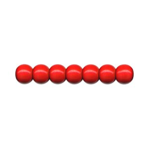 Holzperlen D: 8 mm rot 85 Stück, mit Lochbohrung