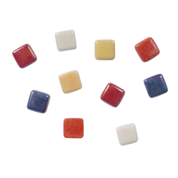 Glossy Glas Mosaikmischung, 1x1cm, (ca. 250 St.), Dose 500g, bunt