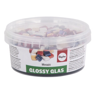 Glossy Glas Mosaikmischung, 1x1cm, (ca. 250 St.), Dose 500g, bunt