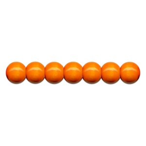 Holzperlen D: 10 mm orange 56 St. mit Lochbohrung
