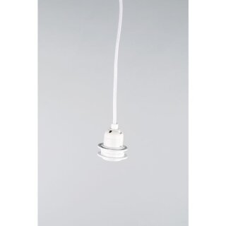 Weißes Elektrokabel mit E27-Fassung, für Lampenaufhängung, 1 m