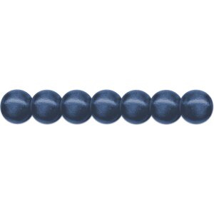 Holzperlen D: 12 mm blau 35 Stück mit Lochbohrung