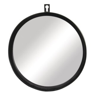 Metall Spiegel, 18cm ø, 3cm, schwarz