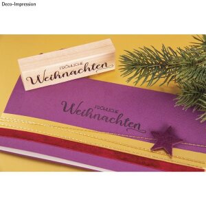 Stempel Fr&ouml;hliche Weihnachten, 3x10cm