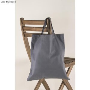Baumwoll-Tasche, unbedruckt, 38x42cm, SB-Btl 1Stück, schiefergrau