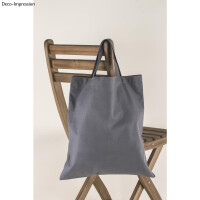 Baumwoll-Tasche, unbedruckt, 38x42cm, SB-Btl 1Stück, schiefergrau