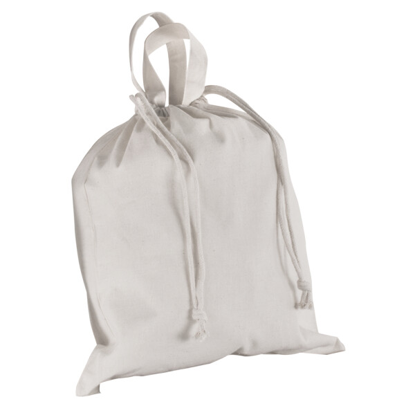 Baumwoll-Tasche m. Kordelzug, unbedruckt, 40x42cm, SB-Btl 1Stück, weiß