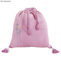 Baumwoll-Tasche m. Kordelzug, unbedruckt, 40x42cm, SB-Btl 1Stück, weiß