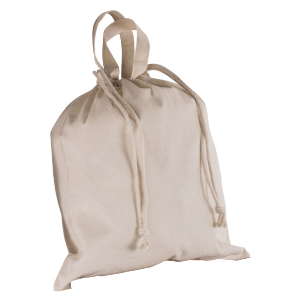 Baumwoll-Tasche m. Kordelzug, unbedruckt, 40x42cm, SB-Btl 1Stück, natur