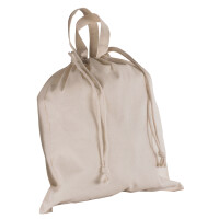 Baumwoll-Tasche m. Kordelzug, unbedruckt, 40x42cm, SB-Btl 1Stück, natur